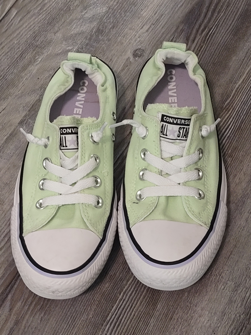 Converse Womens Low Top Sneakers - Light Green with White